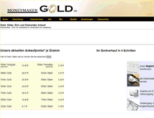 Tablet Screenshot of moneymaker-gold.de